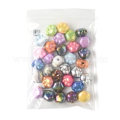UVメッキアクリルビーズ32個。  足跡  ミックスカラー  13x15x10mm  穴：3mm&nbsp;PACR-FS0001-04
