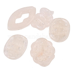 天然ローズクォーツ彫刻ビーズ  唇の花の蛇  混合図形  23~35x26~50x5~7.5mm  穴：1.2mm&nbsp;GG-CBA3D9B-01