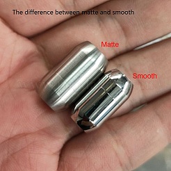 変色しにくいマットな304ステンレススチールバレルマグネット留め具、接着端付き  ステンレス鋼色  20x11mm  穴：7mm&nbsp;X-STAS-E089-06D