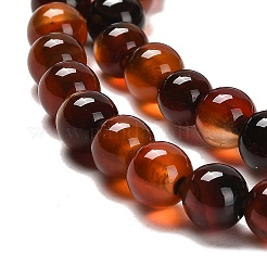 天然石カーネリアンビーズ連売り  ラウンド  染め＆加熱  5mm  穴：1.2mm  約78個/連  15.04''（38.2センチメートル）&nbsp;X-G-B079-A03-01