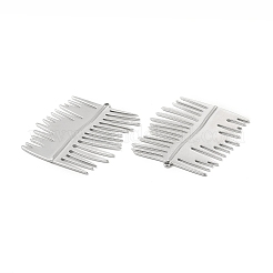 変色しない304ステンレススチールペンダント  長方形のチャーム  ステンレス鋼色  32x32x1.5mm  穴：1.2mm&nbsp;STAS-I671-30P