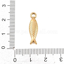 304ステンレスペンダント  イワシのチャーム  ゴールドカラー  22.5x6x3mm  穴：2.5mm&nbsp;STAS-K322-09G