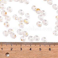 ベーキングペイント透明色ガラス丸ビーズ3/0個  グレードA  丸い穴  桃パフ  5.5x3mm  穴：1.8mm  約2500個/ポンド&nbsp;SEED-L011-13A-09