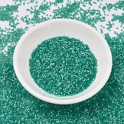 MIYUKIデリカビーズ  シリンダー  日本製シードビーズ  11/0  （db1813)アクアグリーンシルクサテン染め  1.3x1.6mm  穴：0.8mm  約2000PCS /ボトル  10 G /ボトル&nbsp;SEED-JP0008-DB1813