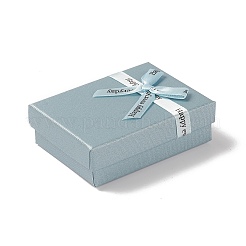 厚紙のジュエリーセットボックス  ちょう結びの長方形  ミックスカラー  9.1x7.1x3cm&nbsp;CBOX-R038-05