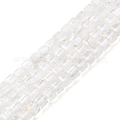 天然石クオーツクリスタルビーズ連売り  水晶  ファセットテーブルカットキューブ  5~6x5~6x5~6mm  穴：1.2mm  約61個/連  12.20~12.80''（31~32.5センチメートル）&nbsp;G-F797-A15-01