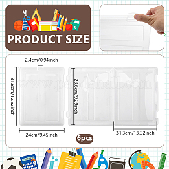 PPプラスチックファイル収納ボックス  ファイルホルダー  長方形  透明  24x31.8x2.4cm  内径：23.6x31.3のCM&nbsp;CON-WH0086-227