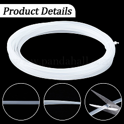 10m半透明PVCウェディングドレスシェーピングフィッシュボーン  ホワイト  6x2mm&nbsp;DIY-GF0014-12A
