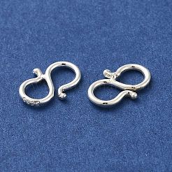 925スターリングシルバーの形留め金  銀  9x6.5x0.8mm&nbsp;STER-K177-07C-S