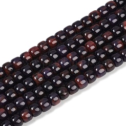 天然石ホワイトジェイドビーズ連売り  染め  バレル  ココナッツブラウン  8x7mm  穴：1.2mm  約59個/連  15.16''（38.5センチメートル）&nbsp;G-P580-C01-01