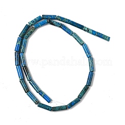 染色された天然インペリアルジャスパービーズ連売り  コラム  ドジャーブルー  13~14x4.5mm  穴：1.4mm  約30個/連  15.79~15.94''（40.1~40.5センチメートル）&nbsp;G-H087-H01-01C