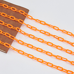 PVCプラスチックアズキチェーン1個  サンゴ  リンク：36x19x5mm  約15m / pc&nbsp;FIND-SP0020-65A