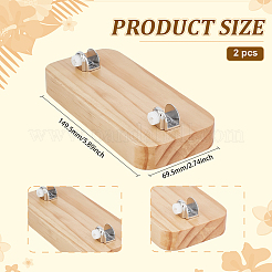 松材のディスプレイスタンド  桃パフ  14.95x6.95x3.4cm&nbsp;DIY-WH0699-08C
