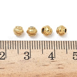 304ステンレススチールビーズ  ランタン  イオンプレーティング（ip）  18KGP本金メッキ  4.5x4mm  穴：1.4mm&nbsp;X-STAS-D204-31G