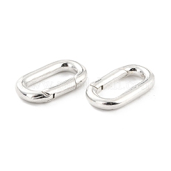 スターリングシルバースプリングゲートリング925個  オーバル  銀  17x9x2.5mm  内径：12.5x5mm&nbsp;X-STER-Z001-109S