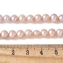 天然養殖淡水パールビーズ連売り  グレード4a++  ポテト  ミックスカラー  5~6mm  穴：0.8mm  約57~58個/連  13.50~13.70インチ（34.3~34.8cm）&nbsp;PEAR-I007-07O-05B