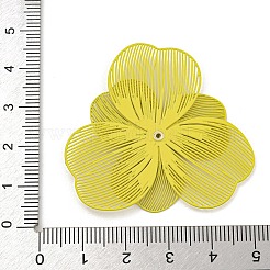 430ステンレススチールビーズキャップ  花  きいろ  43x45x2mm  穴：0.8mm&nbsp;STAS-S147-01C