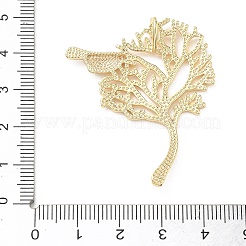 真鍮チャーム  18KGP本金メッキ  ブランチ  45.5x36x2.5mm  穴：5.5x3mm&nbsp;KK-G601-05G-08