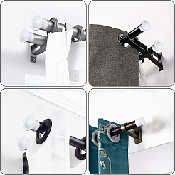 プラスチックカーテンロッドヘッド  コラム カーテンポール フィニアル  コラム  ホワイト  41x33mm  内径：28mm&nbsp;FIND-WH0419-86C