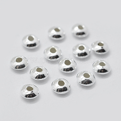スターリングシルバーのコルゲートスペーサービーズ925個  ソーサービーズ  銀  5x2.5mm  穴：1mm  約39~41個/5g&nbsp;STER-K171-43S