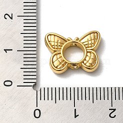 304ステンレススチールビーズフレーム  蝶  18KGP本金メッキ  11.5x15.5x3.5mm  穴：5.5mm  内径：5mm&nbsp;STAS-I203-62G