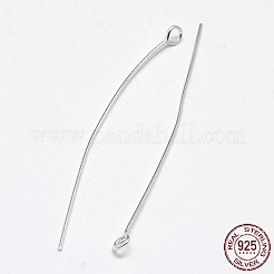 925スターリングシルバーアイピン  銀  25x3mm  ピン：0.5mm  約60個/4g&nbsp;LS-STER-F018-02H