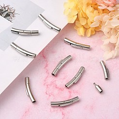 変色しにくい滑らかな表面の304ステンレススチール製バヨネット留め具  チューブ  ステンレス鋼色  30x5mm  穴：3mm&nbsp;STAS-N002-02-3mm