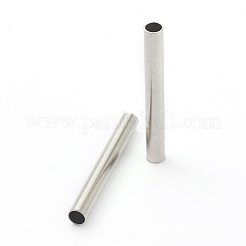 変色しない304ステンレススチールビーズ  チューブビーズ  ステンレス鋼色  25x3mm  穴：2.4mm&nbsp;STAS-H160-04A-P