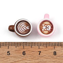 合金チャーム  コーヒーカップチャーム  スプレー塗装  ミックスカラー  9x12x16mm  穴：1mm&nbsp;AL-C002-01