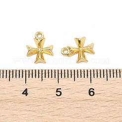 シェグレース真鍮クロスチャーム  カドミウムフリー＆ニッケルフリー＆鉛フリー  18KGP本金メッキ  10x8x2mm  穴：1.2mm&nbsp;XGR0162G-98G