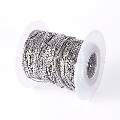 変色しにくい304ステンレススチールカーブチェーン  ハンダ付け  スプールで  ステンレス鋼色  3.4x1.9x0.8mm  約65.61フィート（20m）/ロール&nbsp;STAS-I107-08P