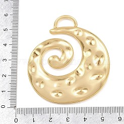 304ステンレススチール製ビッグペンダント  ゴールドカラー  スパイラル  58.5x50x3.5mm  穴：5.6x10mm&nbsp;STAS-Z180-01G-01
