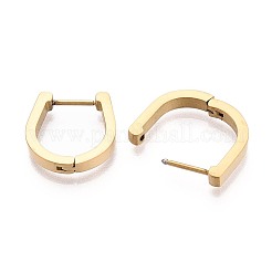 304ステンレススチールフープピアス  アーチ  イオンプレーティング（ip）  18KGP本金メッキ  16.5x16x3mm&nbsp;STAS-T074-35G