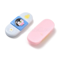 漫画動物をテーマにした不透明樹脂カボション  バンドエイド  ミックスカラー  32x12.5x6.5mm&nbsp;RE-E002-03