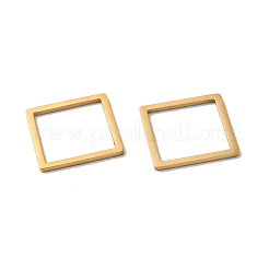 イオンプレーティング（IP）304ステンレス鋼リンクリング  菱形  18KGP本金メッキ  29.5x29.5x1.5mm  内径：25x25mm&nbsp;STAS-H212-13G