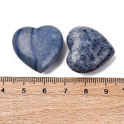 天然ブルーアベンチュリンハートラブストーン  レイキバランシング用のポケットパームストーン  24~25x25x11mm&nbsp;G-O174-10