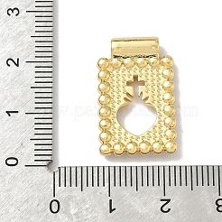 真鍮チャーム  長方形  ABSの模造パールと  長持ちメッキ  ラックめっき  18KGP本金メッキ  23x15x4mm  穴：1.8mm&nbsp;KK-H079-07G