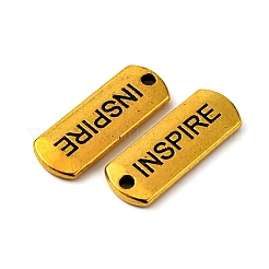 チベット風合金レクタングルペンダント  インスピレーションを与えるメッセージペンダント  言葉で鼓舞  カドミウムフリー＆鉛フリー  アンティーク黄金  8x21x2mm  穴：2mm  約436個/821g&nbsp;LS-TIBEP-Q043-055AG-RS