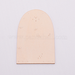 ウッドカボション  DIYのジュエリーには  ドア  バリーウッド  99.5x62.5x2mm&nbsp;WOOD-WH0104-28
