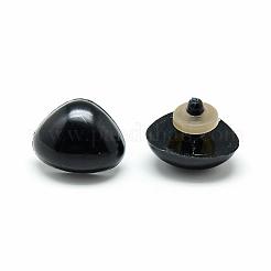 クラフト用品プラスチック人形の鼻パーツ  安全鼻  ブラック  24x29mm  ピン：5~6mm&nbsp;KY-R072-17A