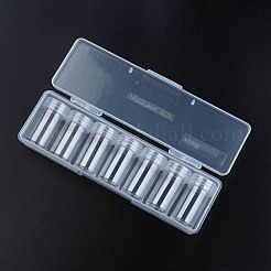 プラスチックビーズ収納ケース  コラム  透明  2.7x4.75cm&nbsp;CON-N012-05