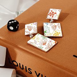シルクスクリーン印刷ステンシル  木に塗るため  DIYデコレーションTシャツ生地  植物模様  100x127mm&nbsp;DIY-WH0341-061