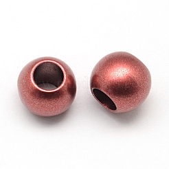 マットrondelleスプレー塗装アクリルビーズ  大穴ビーズ  ミックスカラー  12x10mm  穴：6mm  約750個/500g&nbsp;ACRP-Q017-03A-M