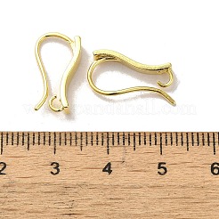 真鍮製イヤーワイヤー  ピアスフック  カン付き  24KGP本金メッキ  17x3mm  穴：1.5mm  ピン：0.8mm&nbsp;FIND-Z039-28G