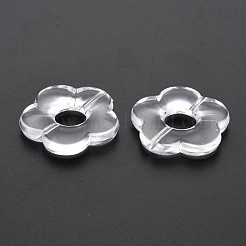 透明なアクリルビーズ  花  透明  26x26.5x5mm  穴：1.6mm  約240個/500g&nbsp;TACR-T003-17A-01