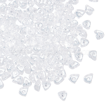 400PCSアクリルビーズ 天然石風 チップ 透明 8x6x4mm 穴：1.4mm