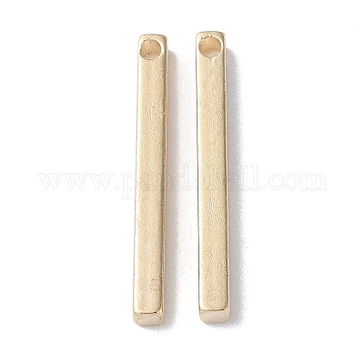 真鍮チャーム  長方形  ライトゴールド  20x2x2mm  穴：1.2mm&nbsp;FIND-E042-07KCG-01-1