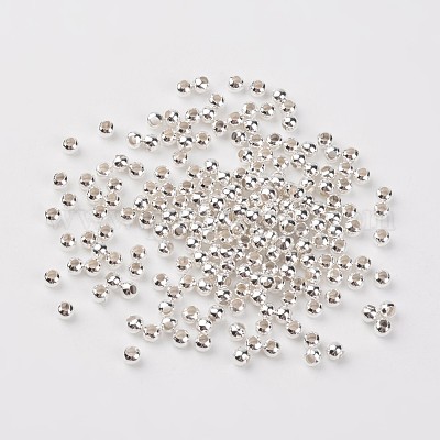 アイアン製スペーサービーズ  ラウンド  銀色のメッキ  直径3mm  厚さ3mm  穴：1.2mm&nbsp;E006-S-1