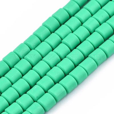樹脂粘土ビーズ連売り  コラム  春の緑  5~7x6mm  穴：1.5~2mm  約61~69個/連  15.74インチ&nbsp;CLAY-T001-C52-1