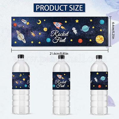 ボトルラベル粘着ステッカー  長方形  惑星  216x64mm&nbsp;DIY-WH0520-006-1